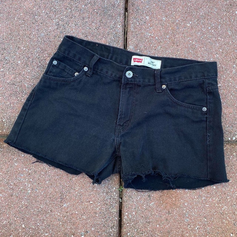 Levi's Women's Black Denim Shorts